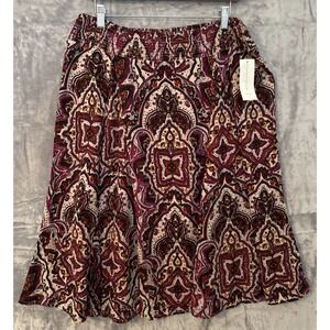 Charter Club Skirt Women's Size 14 Petite 14P Multicolor Sheer Artsy Mature NWT